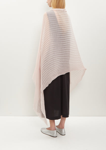 Feather Ramie Pleats Stole — Light Pink – La Garçonne