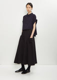 Cotton Front Panel Pocket Skirt
