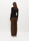 Luna Organic Merino Wool Long Sleeve Tee — Black