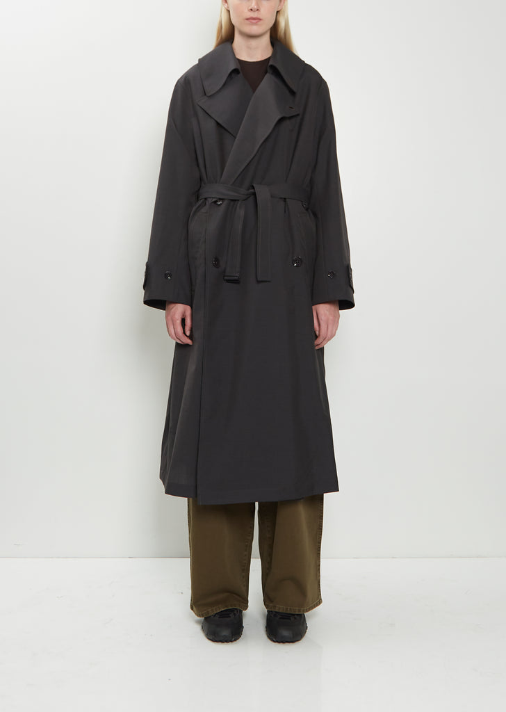 Detachable Lining Wool Trench Coat