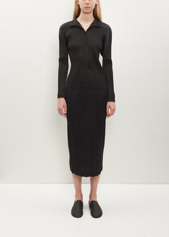 Pleated Midi Skirt