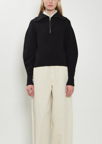 Zipped Wool Sweater