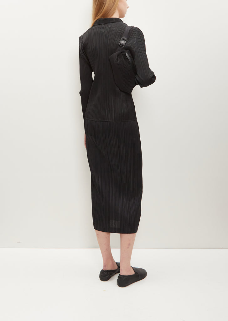 Bias Pleats Waistbag – Black
