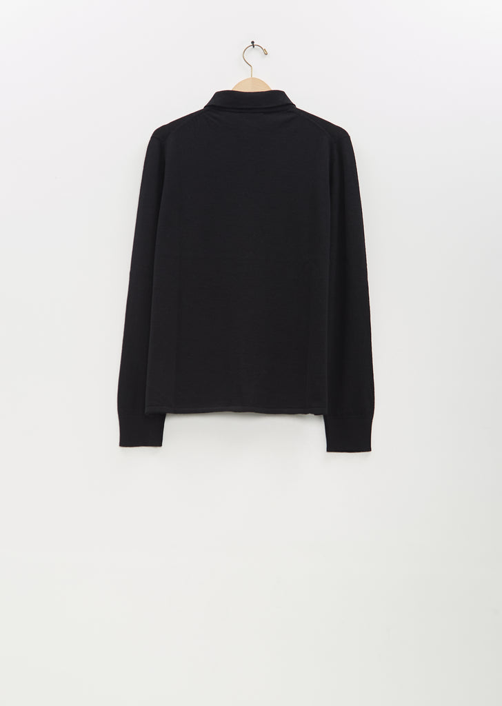 Summer Rugby Cashmere Shirt — Black