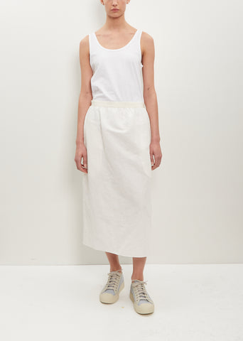 So Pencil Linen-Cotton Skirt — Milk