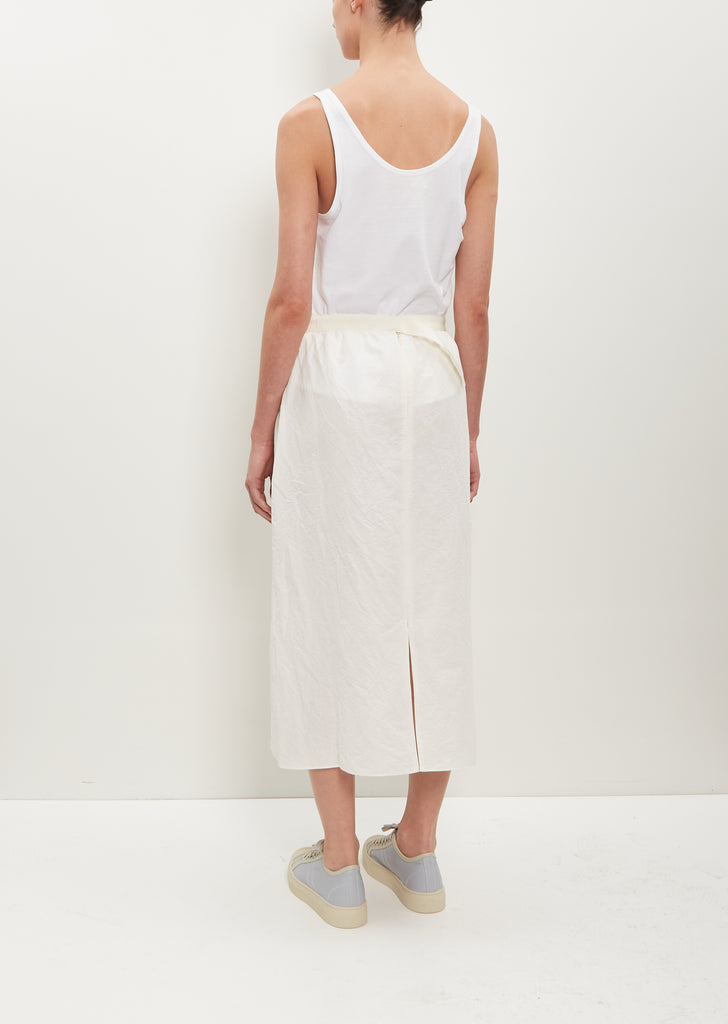 So Pencil Linen-Cotton Skirt — Milk