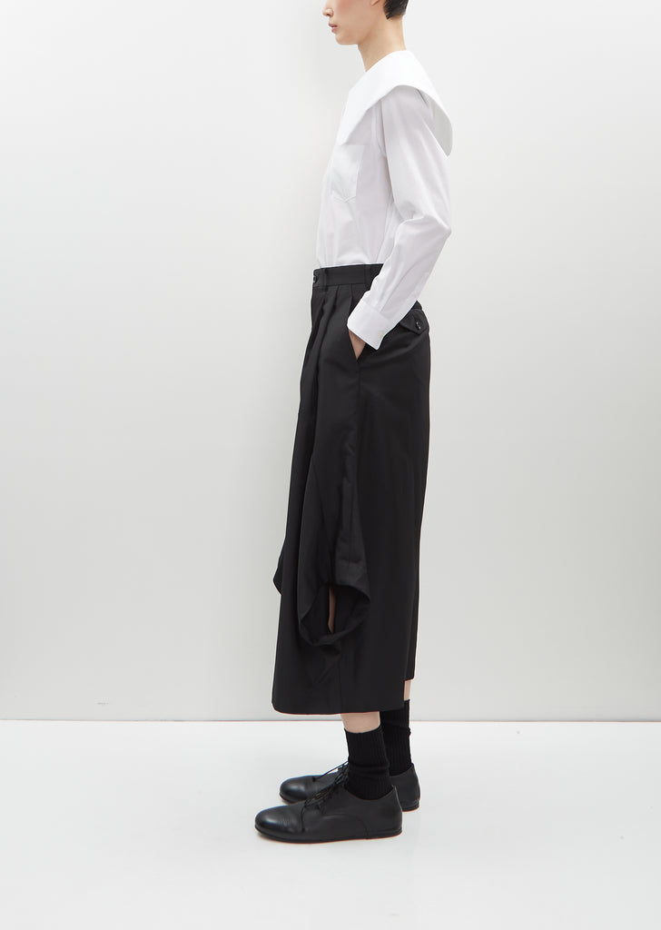 Pleat Front Asymmetrical Pant
