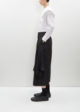 Pleat Front Asymmetrical Pant