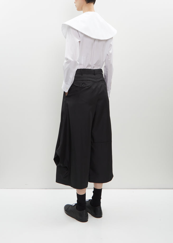 Pleat Front Asymmetrical Pant