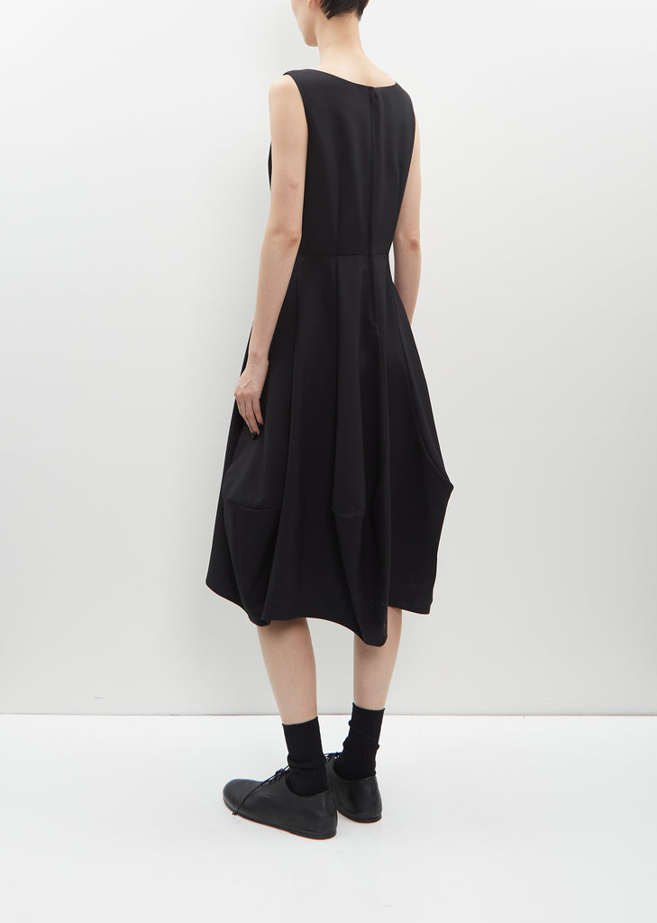 Wool Gabardine Sleeveless Dress