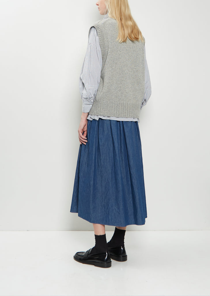 Cashmere Fair Isle Cardigan Vest