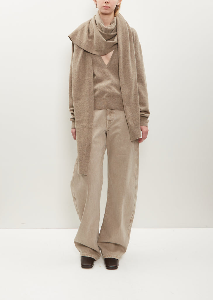 Wrap Scarf — Beige Grey