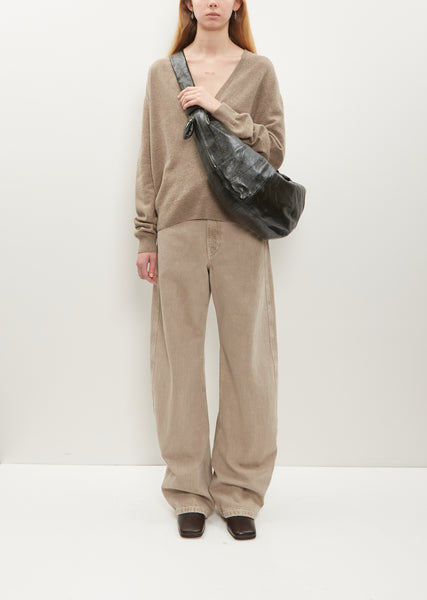 Lemaire クロワッサンバッグ　フォレストグリーン LARGE CROISSANT BAG IN COATED COTTON - Forest - Coated Cotton