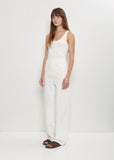 Organic Cotton Compact Knit Tank — White