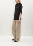 Cotton Jersey Foulard T-Shirt — Black