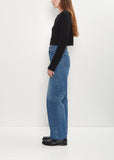 Zephir Cashmere Cropped Cardigan — Black