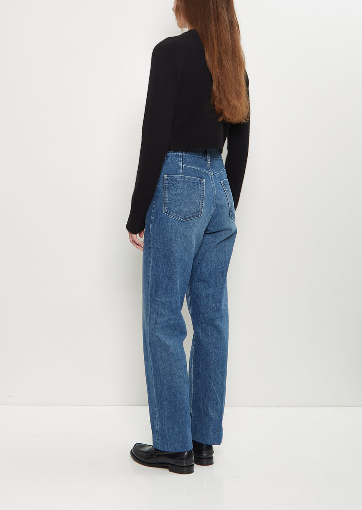 Zephir Cashmere Cropped Cardigan — Black