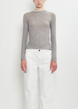 Iverness Cashmere Top — Grey Melange