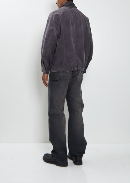 Whip Chord Vintage Zip Jacket — Black – La Garçonne