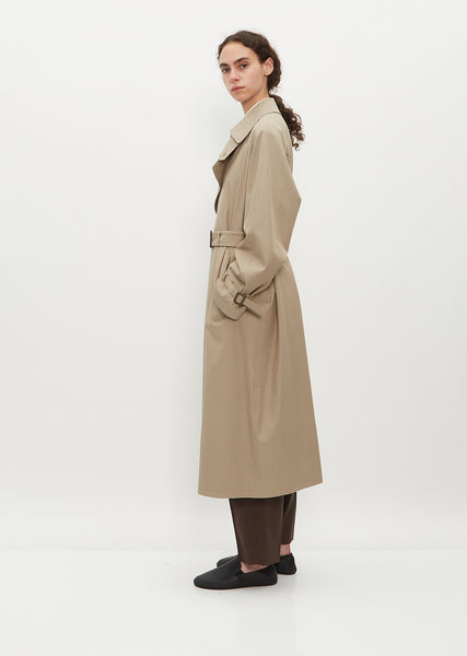 Washed Finx Chambray Trench Coat – La Garçonne