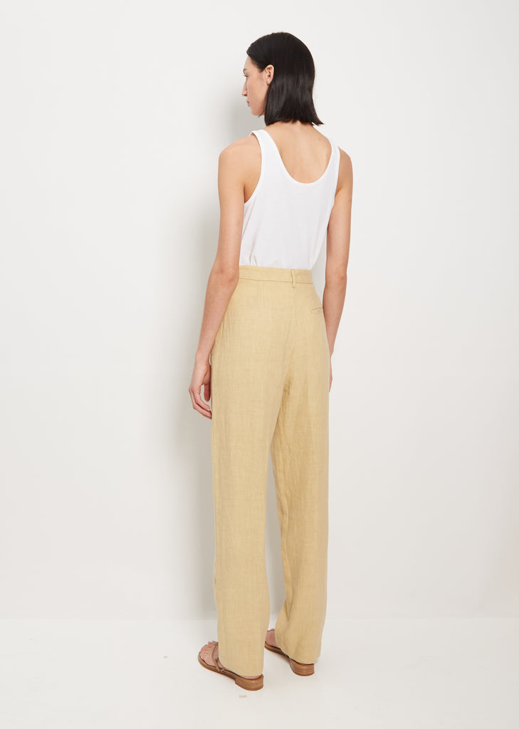 Linen Canvas Pants — Gold