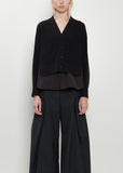 Stripe x Wool Knit Cardigan