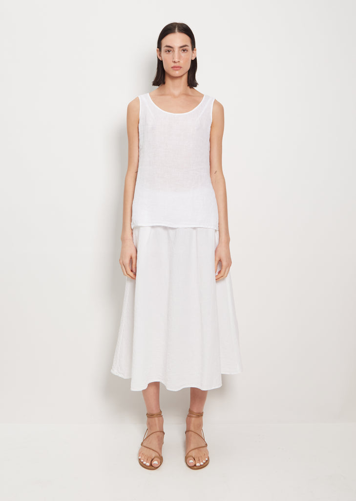 Lili Linen Tank — Bright White