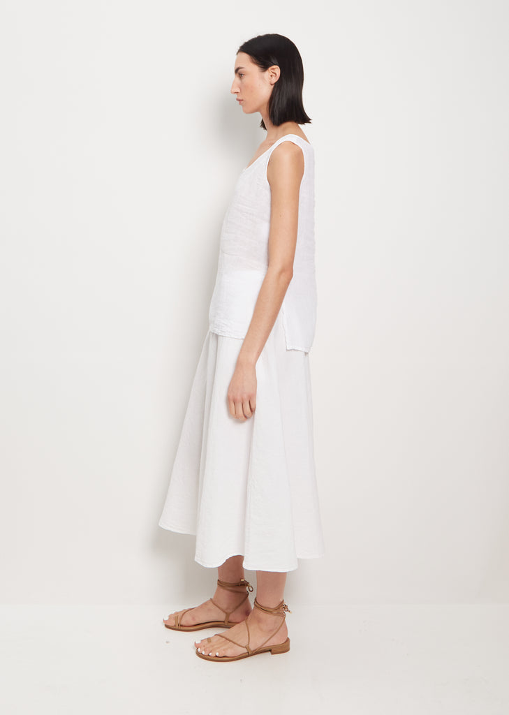 Lili Linen Tank — Bright White