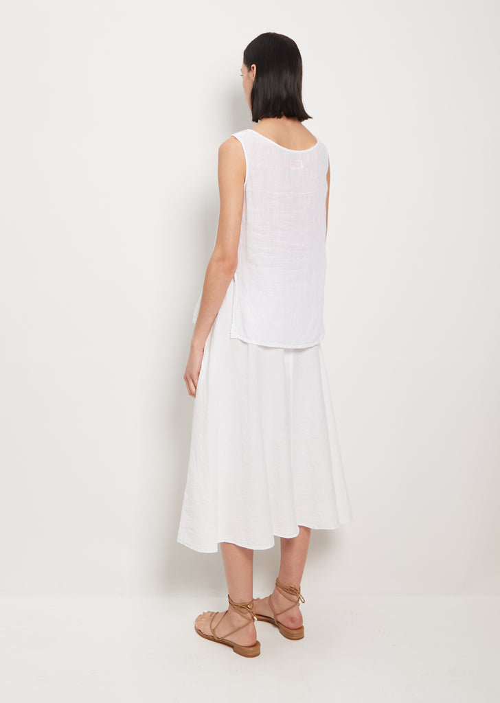 Lili Linen Tank — Bright White