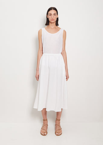 Lili Linen Skirt — Bright White