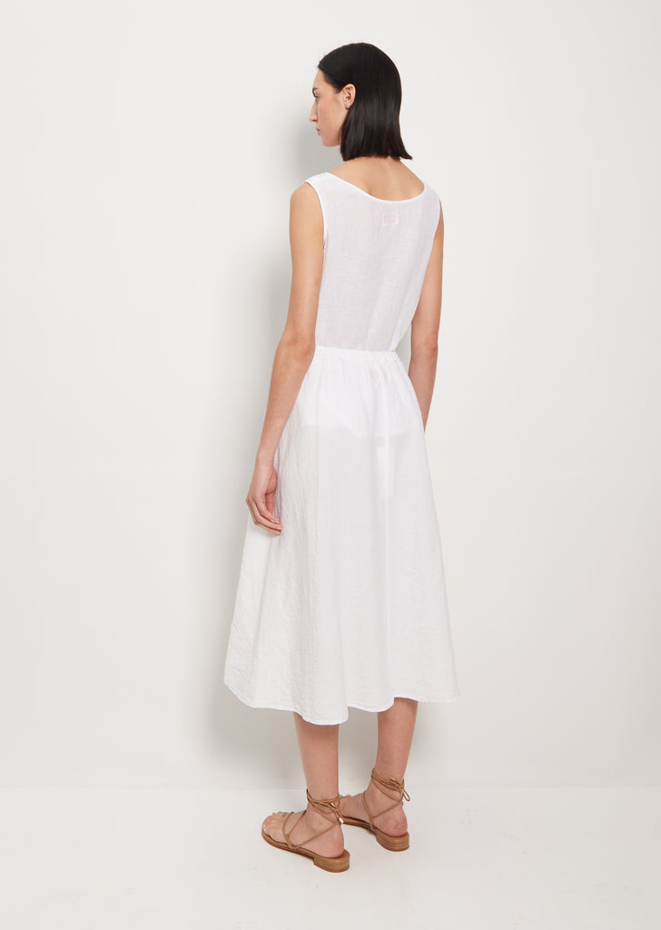 Lili Linen Skirt — Bright White