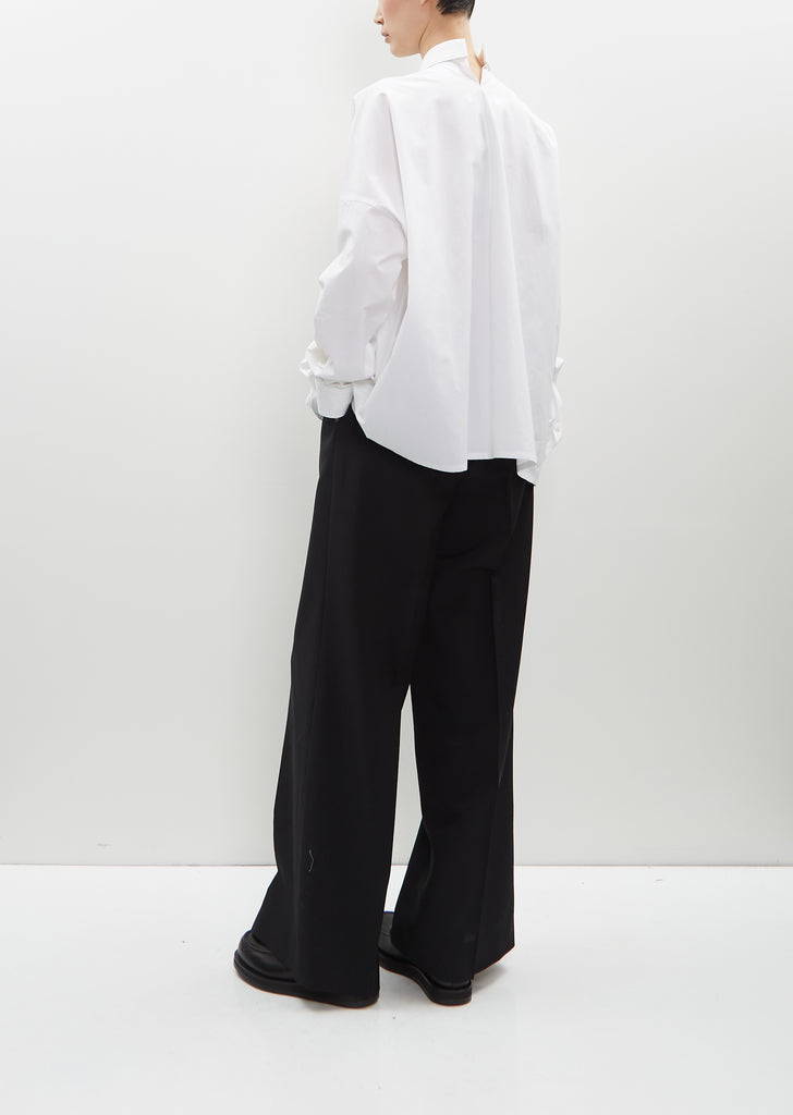 Split Collar Cotton Shirt