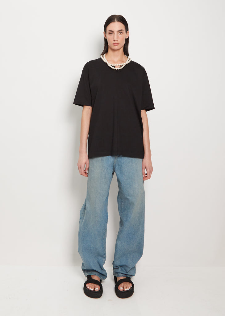 Cotton Pearl Necklace Tee