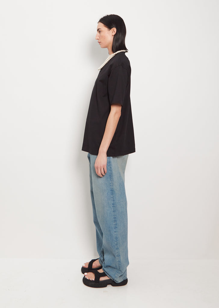 Cotton Pearl Necklace Tee