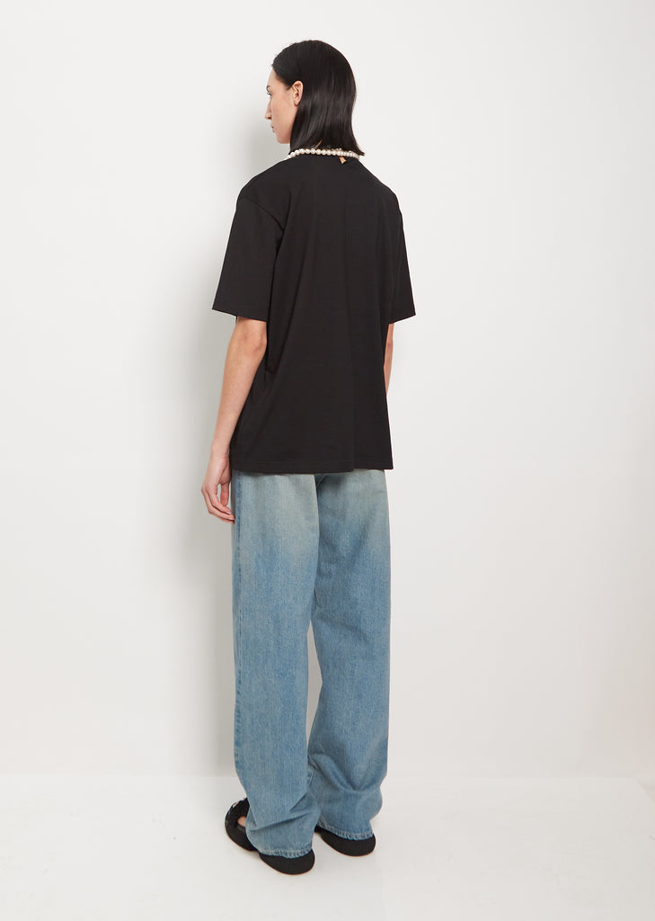 Cotton Pearl Necklace Tee