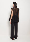 Dot Jacquard Cotton Blend Top