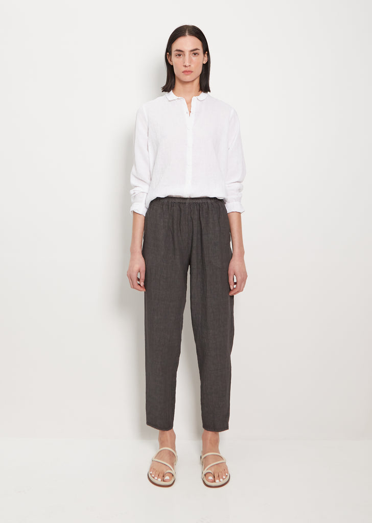 Lili Linen Simple Pant — Asphalt