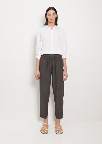 Lili Linen Simple Pant — Asphalt