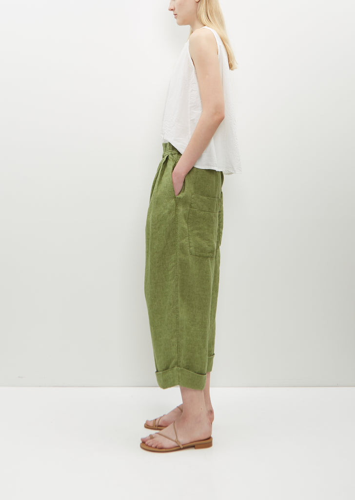 Linen Bragoni — Green