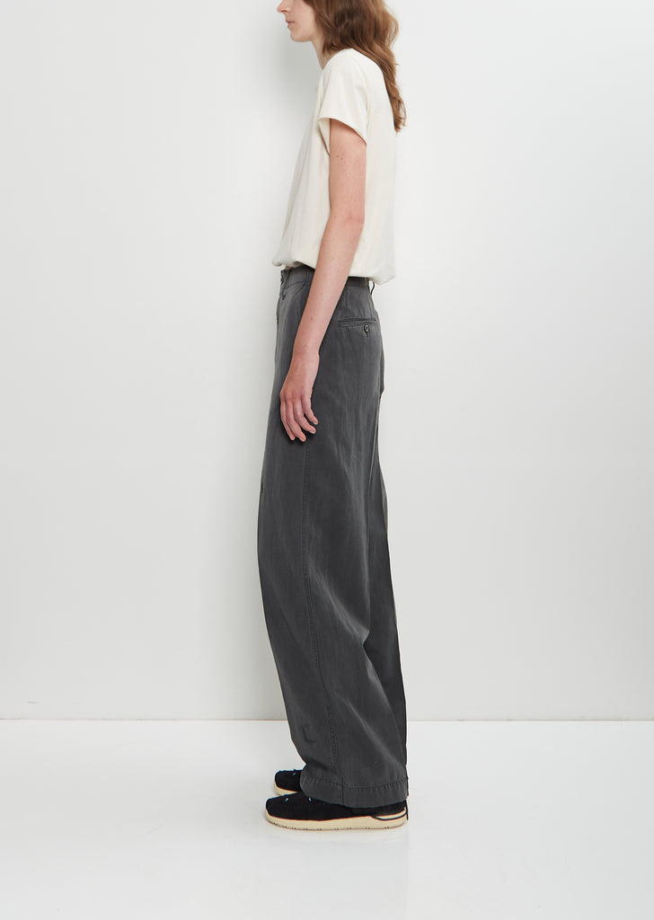 Wool Linen Wide Pants