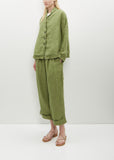 Linen Loose Blazer — Green