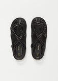 Cable Sandals — Black