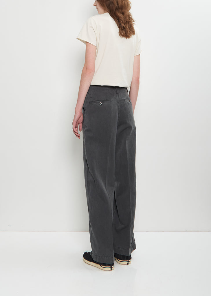 Wool Linen Wide Pants