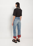 Selvedge Wool Check Cuff Denim
