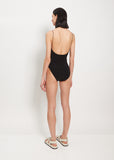 Smocked Swimsuit — Black