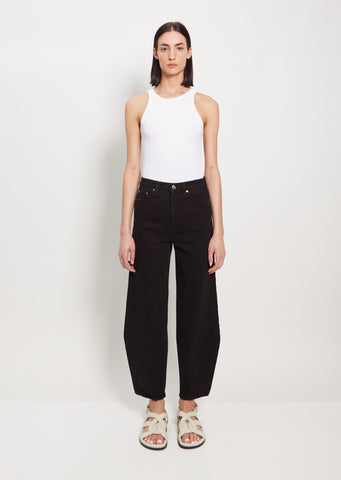 Barrel Leg Denim — Black / 30" Inseam