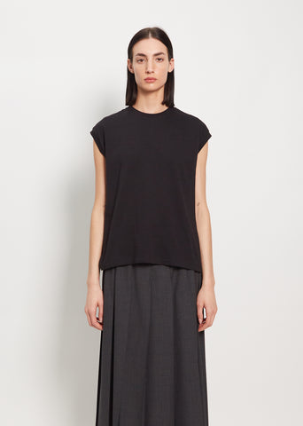 Seamless Sleeveless Tee — Black
