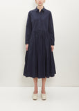 Heylayane Light Cotton Shirt Dress — Navy