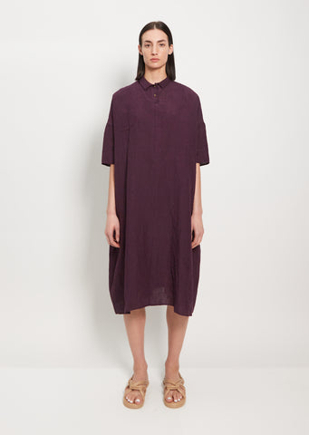 Mini Collar Dress — Aubergine