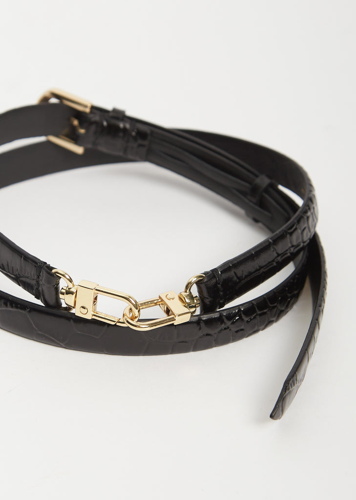 Double Clasp Leather Belt